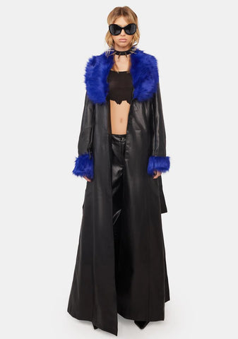 No Sunlight Vegan Leather Coat