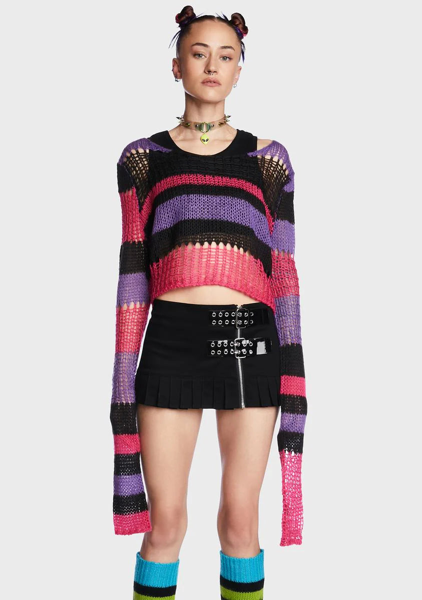 Crave Chaos Striped Sweater
