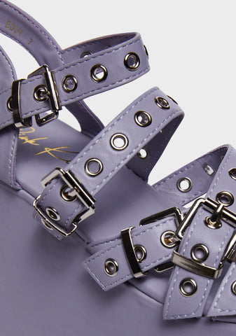 Too Good Wedge Heels - Purple
