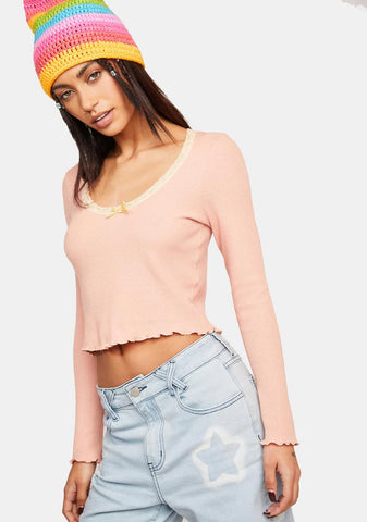 Just Can't Wait Thermal Crop Top