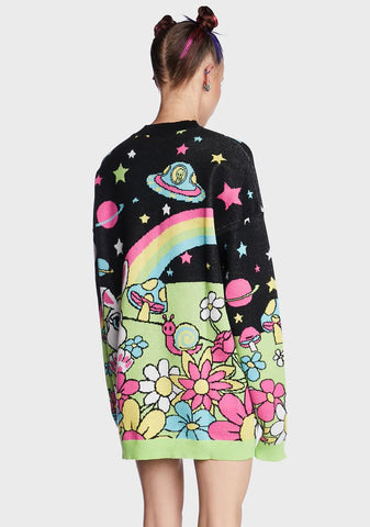 Happy Planet Intarsia Sweater