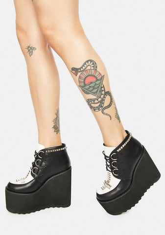 Such A Cruel World Platform Ankle Boots