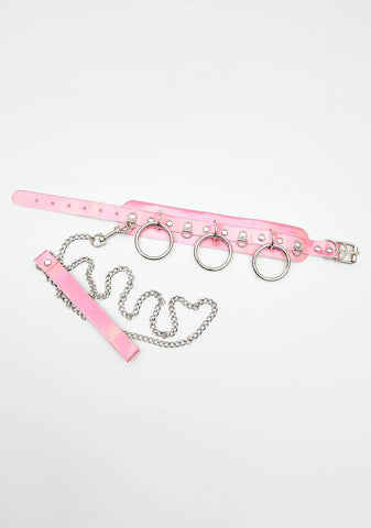 Sweet Grip On Reality Metallic Leash Choker