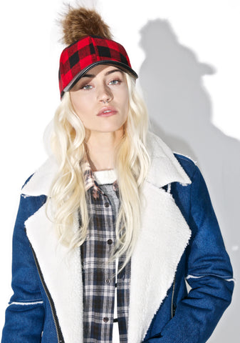 Plaid Pom Hat
