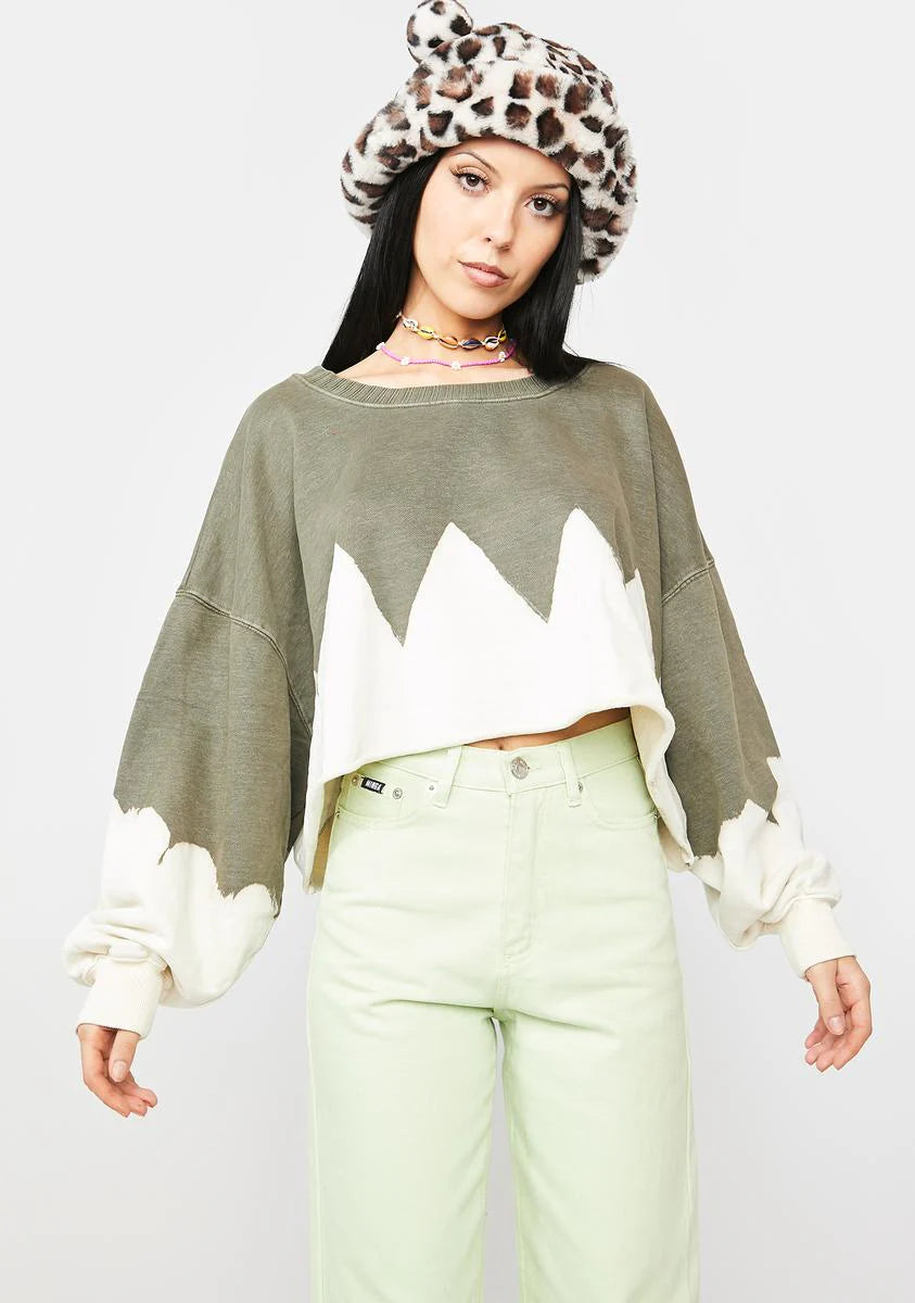 Peaks And Valleys Cropped Sweater