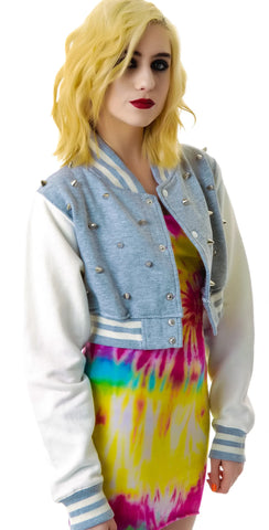 The  Margot Studded Crop Bomber