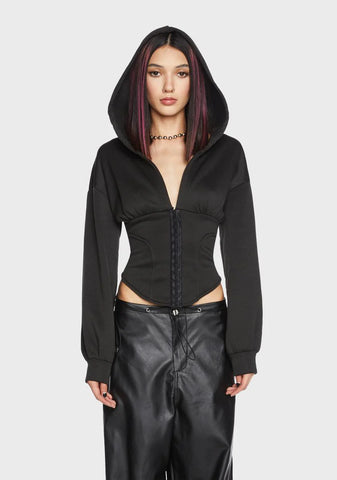 Shadow Play Corset Hoodie