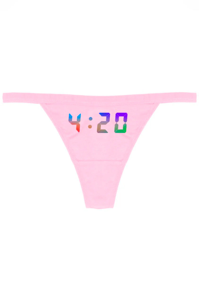 Pink 4:20 Reflective Thong