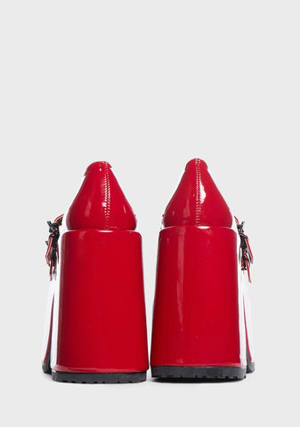 Red Camel-55 Platform Mary Janes