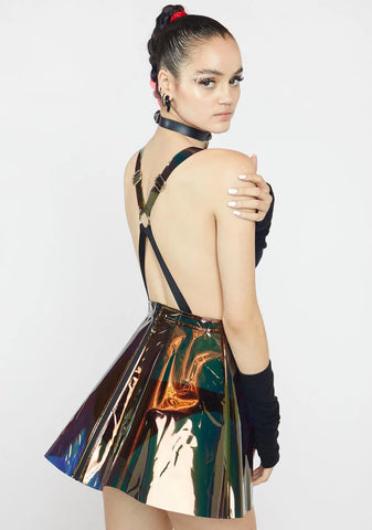 Techno Gurl Hologram Overall Dress