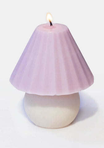 Purple Retro Lamp Candle