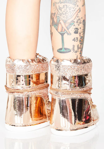 Rose Golden Journey To Mars Boots