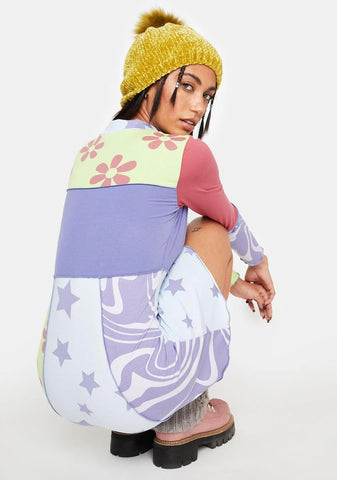 Season's Greetings Patchwork Mini Dress