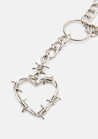 Love Warnings Chain O-Ring Choker