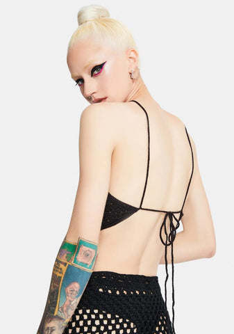 Stand Too Close Crochet Halter Top