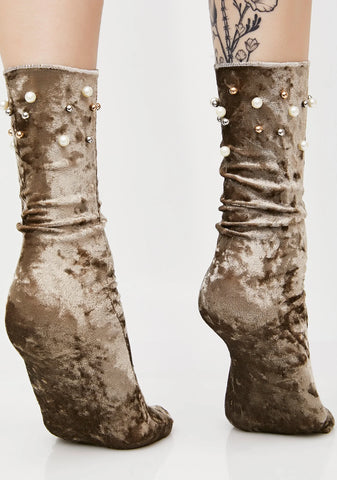 Velveteen Dream Embellished Socks