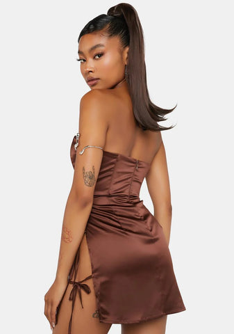 Whiskey Hot Reception Corset Mini Dress