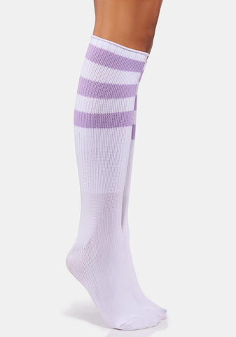 Lilac Boogie Oogie Knee High Socks