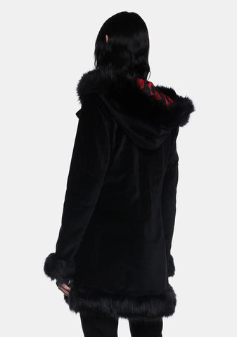Born From Darkness Faux Fur Coat