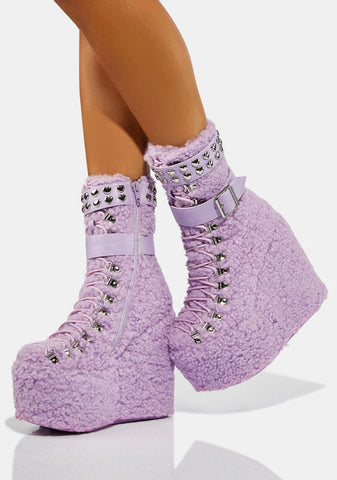 Lavender Sherpa Traitor Boots