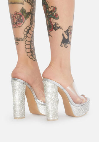Bubba Rhinestone Platform Heels