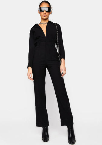 Utility Twill Zip Jumpsuit