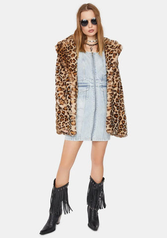 Seemed Pinnie Denim Mini Dress