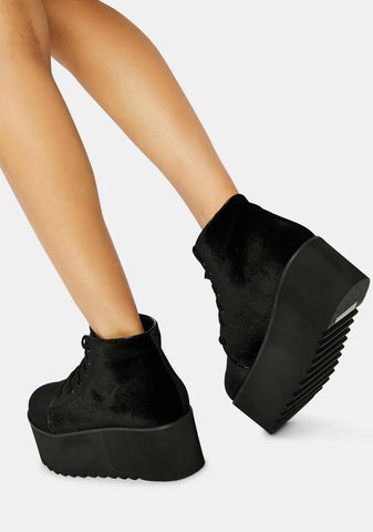 Velour  Barletta Platform Sneaker