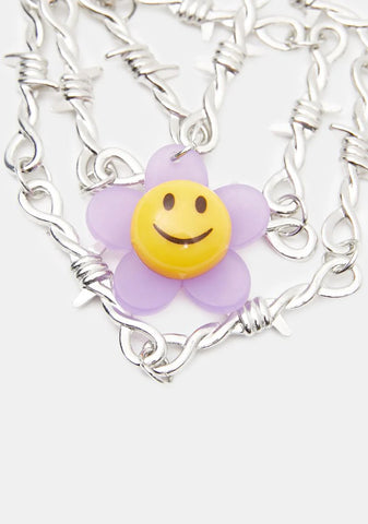 Lilac So Hardcore Barbed Wire Necklace
