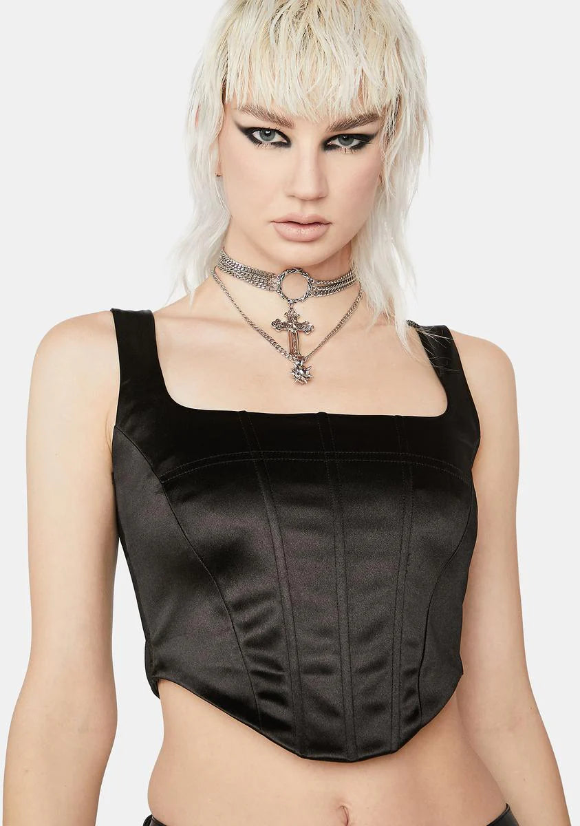 Midnight Where's My Loving Corset Top