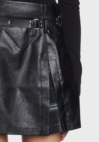 Plaid Splicing Skirt