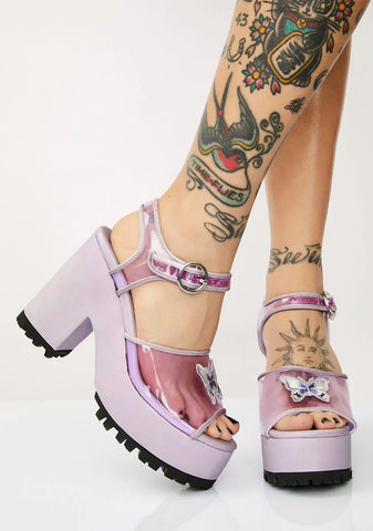 Butterfly Behavior Platform Sandals