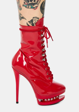 Hot Check Me Out Platform Heels