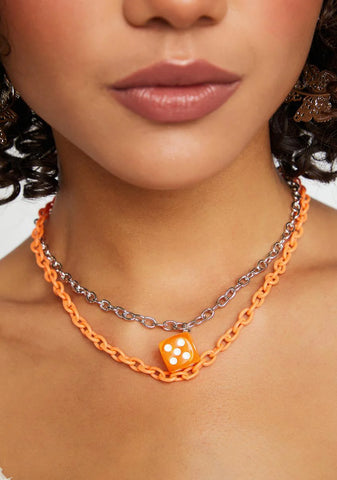 Crush Dice Roller Layered Necklace