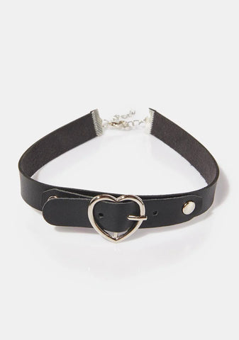 Noir Serious Relationship Heart Choker