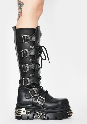 Knee High Buckle Boots
