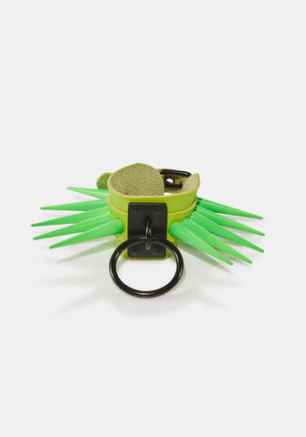 Green Powerpunk Spiked Cuff