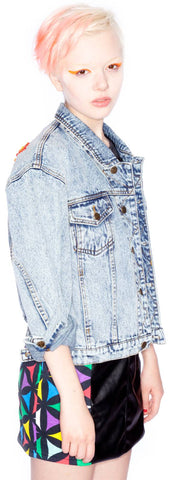x Giza Geometric Denim Jacket