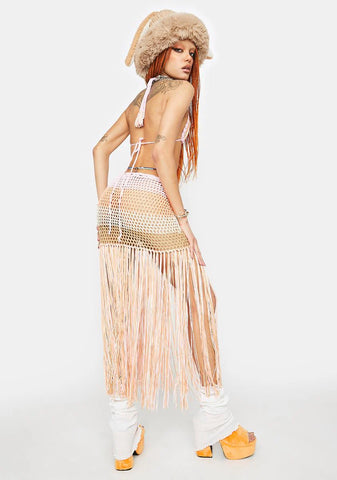 Warmer Nights Fringe Skirt Set