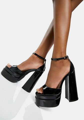 Blackout Falling Fast Platform Heels