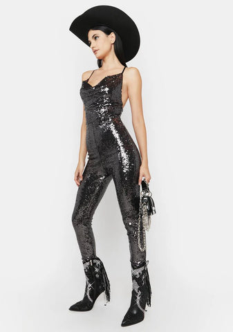 Here For It Sequin Jumpsuit