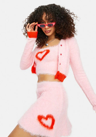 At The Love Shack Heart Sweater Set