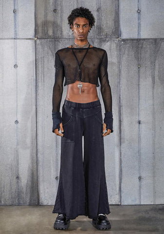 Snare Washed Black Wide Leg Pants