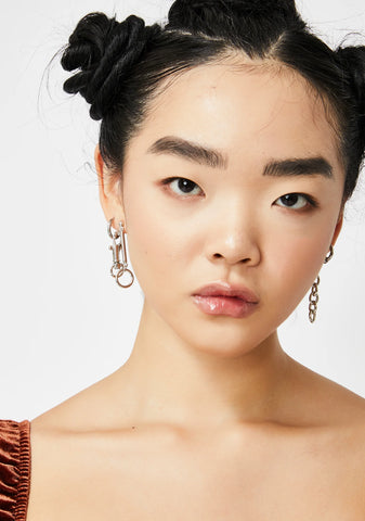 No Letting Go Chain Earrings