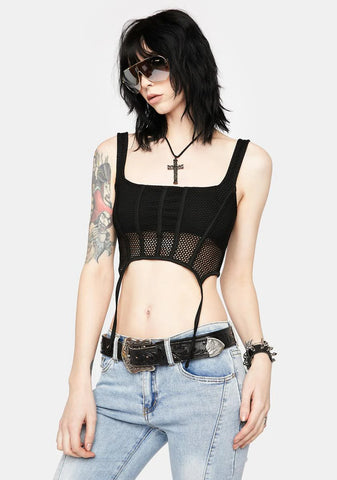 Trixi Fishnet Corset Top