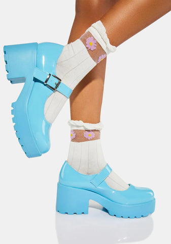 Babydoll Blue Tira Mary Janes