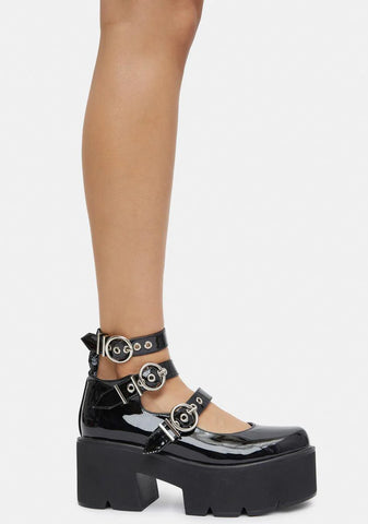 Oblivion Chunky Platform Mary Janes