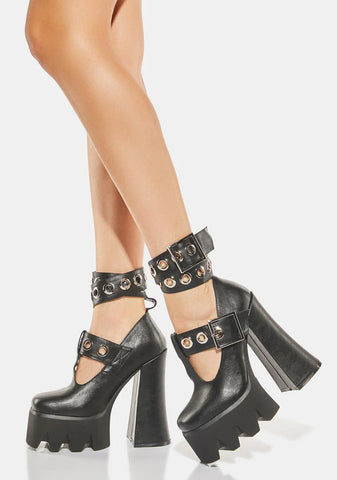 At Disposal Block Heels