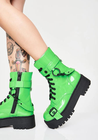 Atomic Slime Combat Boots