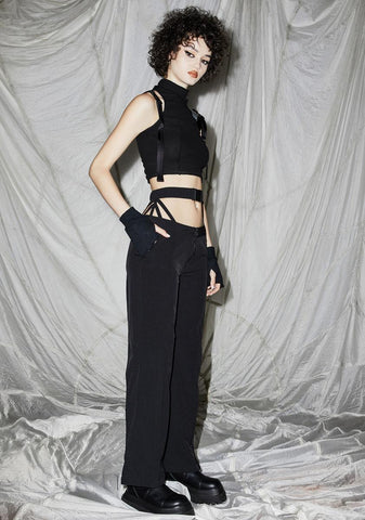 Reverb Cutout Windbreaker Flare Pants